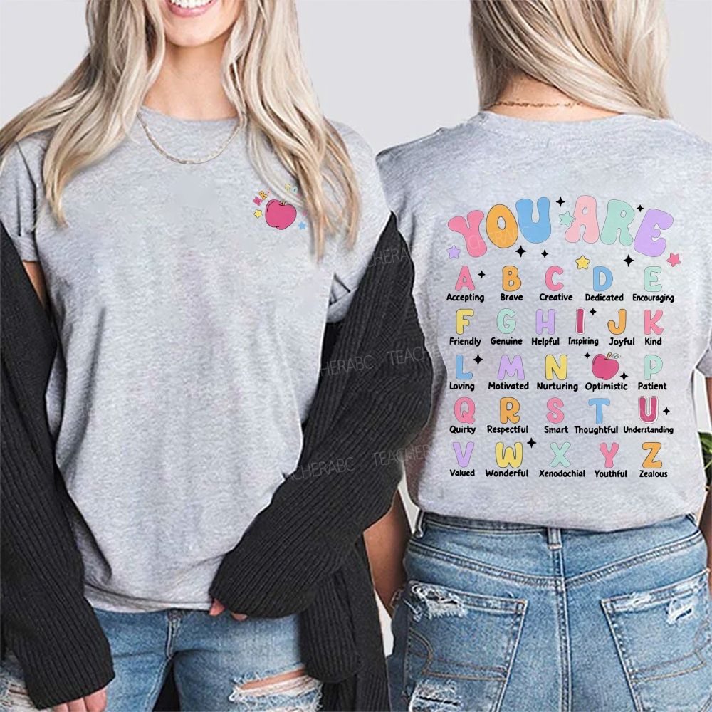Personalized Teacher Name You Are Alphabet Shirt,