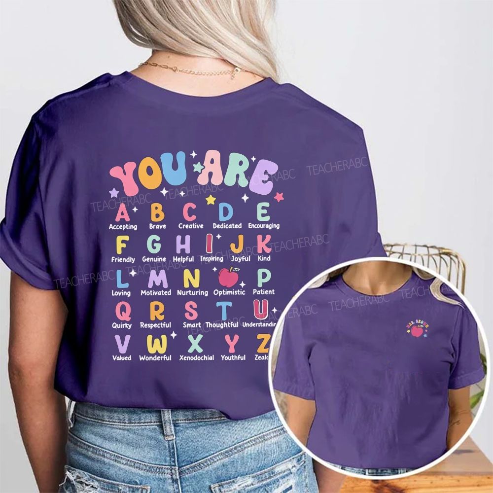 Personalized Teacher Name You Are Alphabet Shirt,