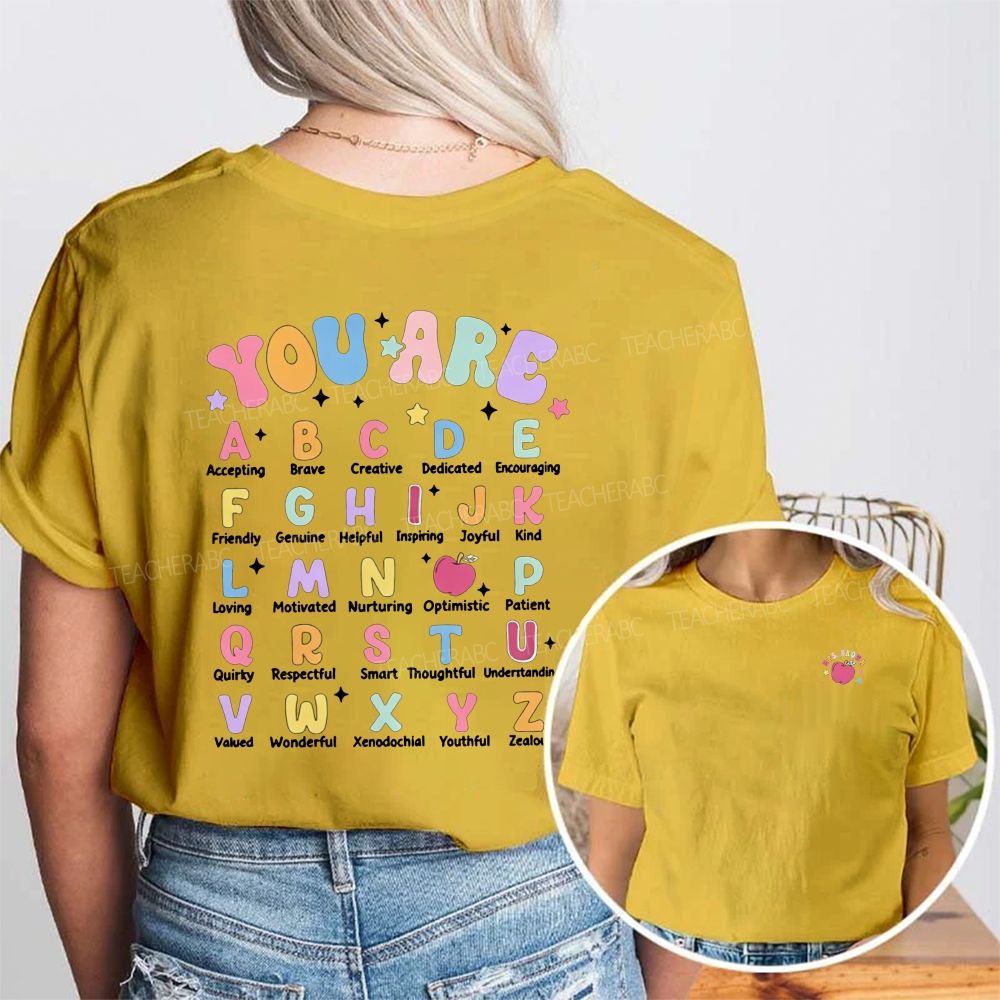 Personalized Teacher Name You Are Alphabet Shirt,