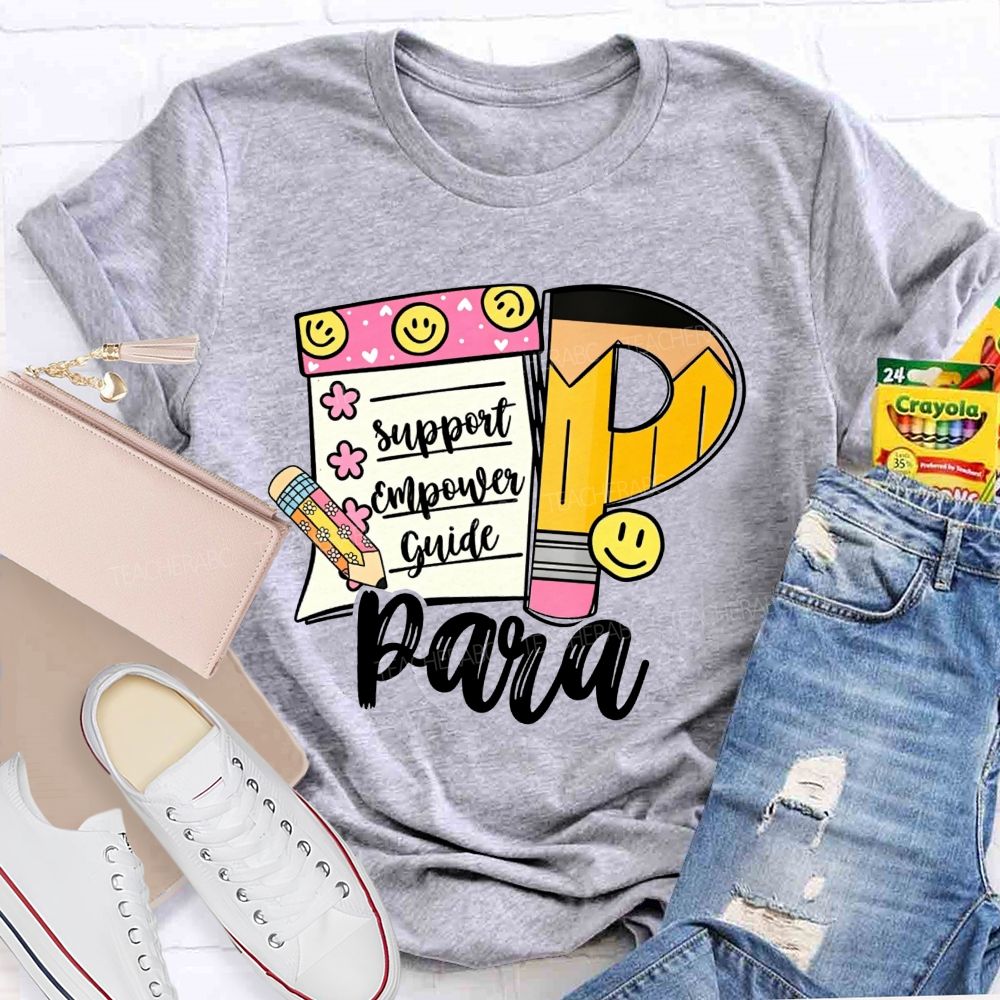 Support Empower Guide Para Educator Teacher T-shirt