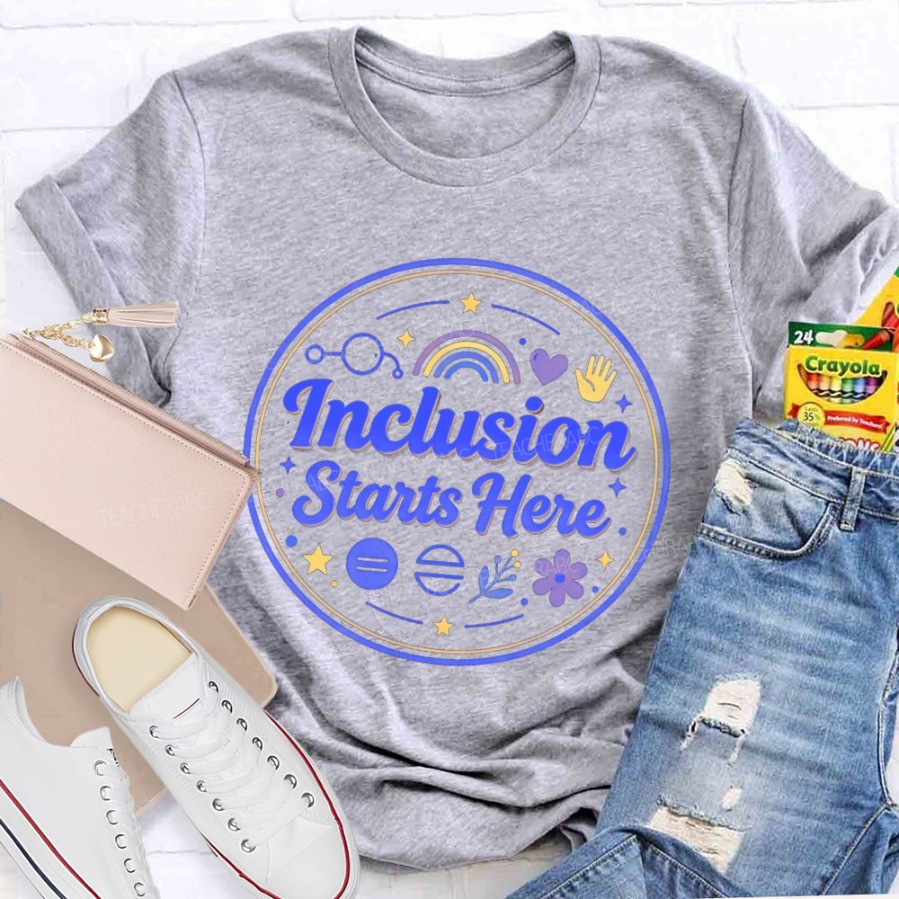 Inclusion Stars Here Teacher T-shirt