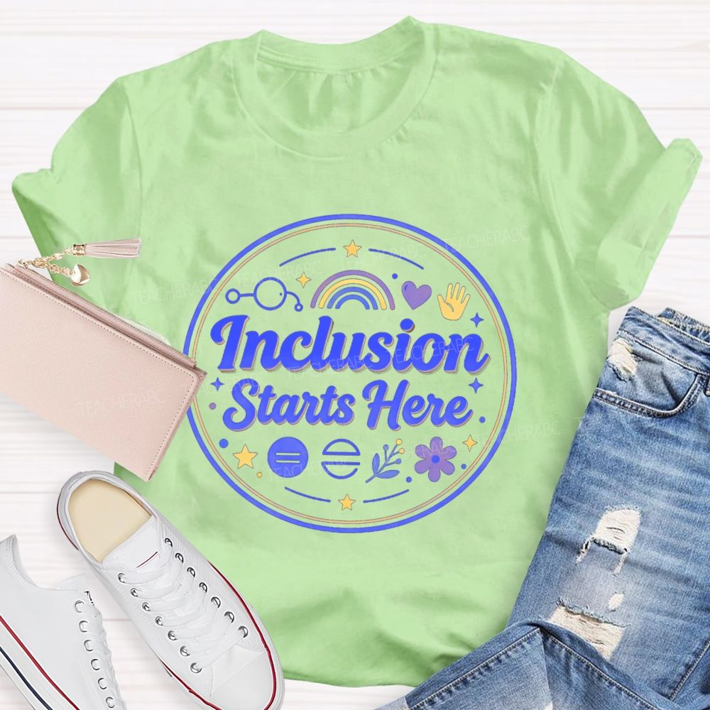 Inclusion Stars Here Teacher T-shirt