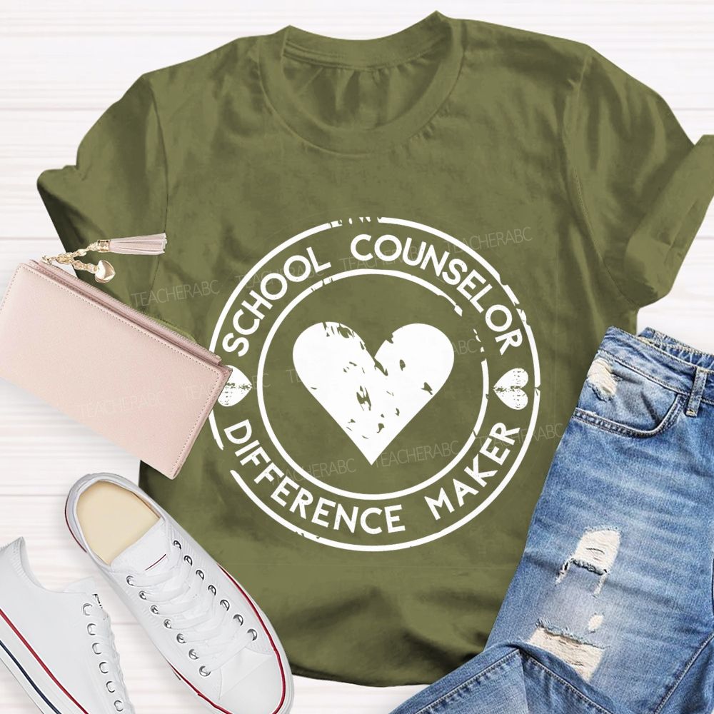 School Counselor Difference Maker Teacher T-shirt