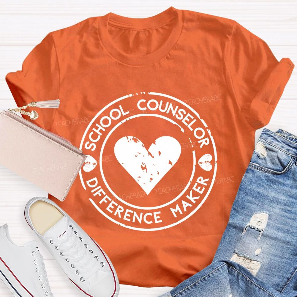 School Counselor Difference Maker Teacher T-shirt