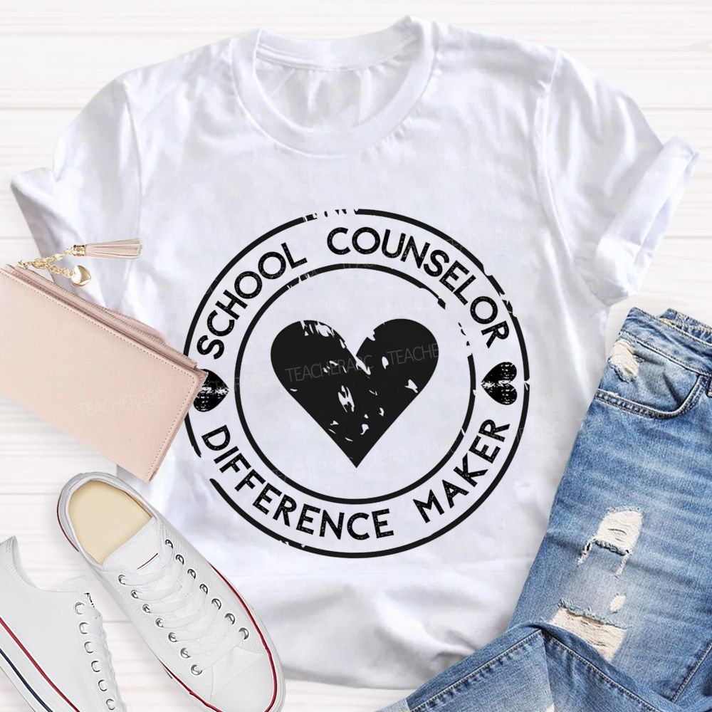 School Counselor Difference Maker Teacher T-shirt