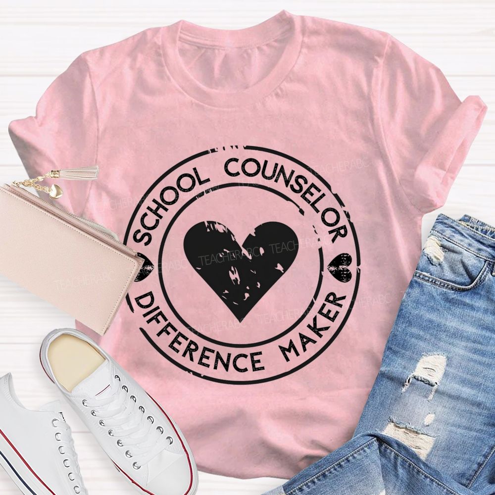 School Counselor Difference Maker Teacher T-shirt