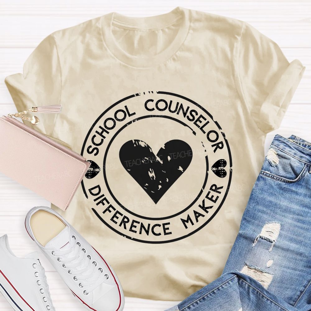 School Counselor Difference Maker Teacher T-shirt