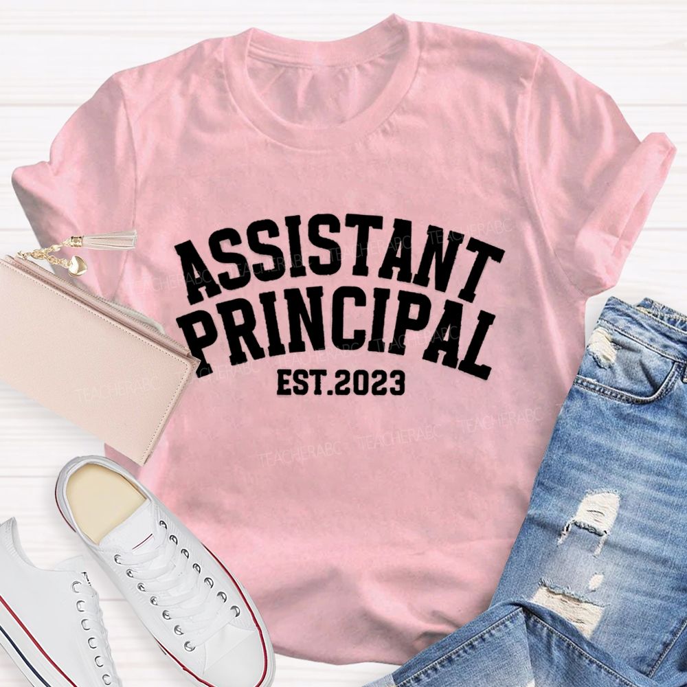 Personalized School Role and Year Retroarch Varsity Teacher T-Shirt