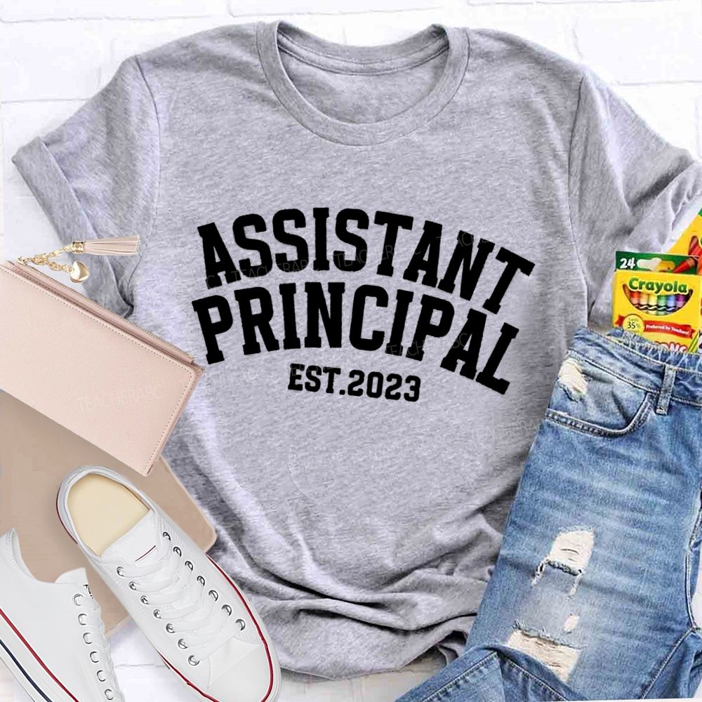 Personalized School Role and Year Retroarch Varsity Teacher T-Shirt