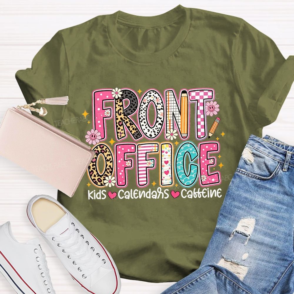 Front Office Kids Calendars Caffeine T-shirt