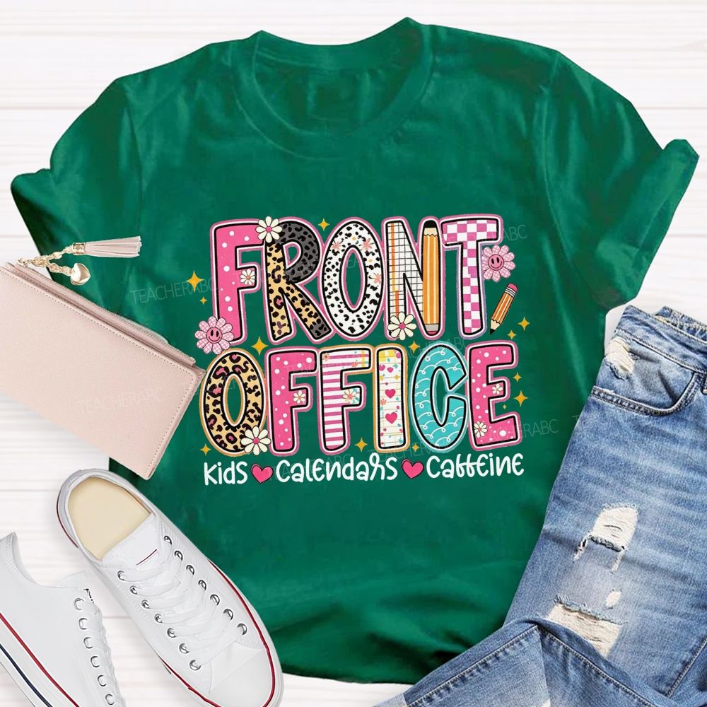 Front Office Kids Calendars Caffeine T-shirt