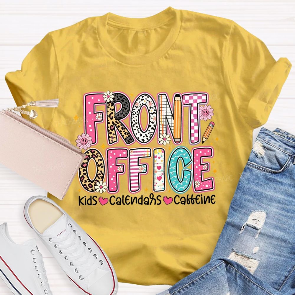 Front Office Kids Calendars Caffeine T-shirt