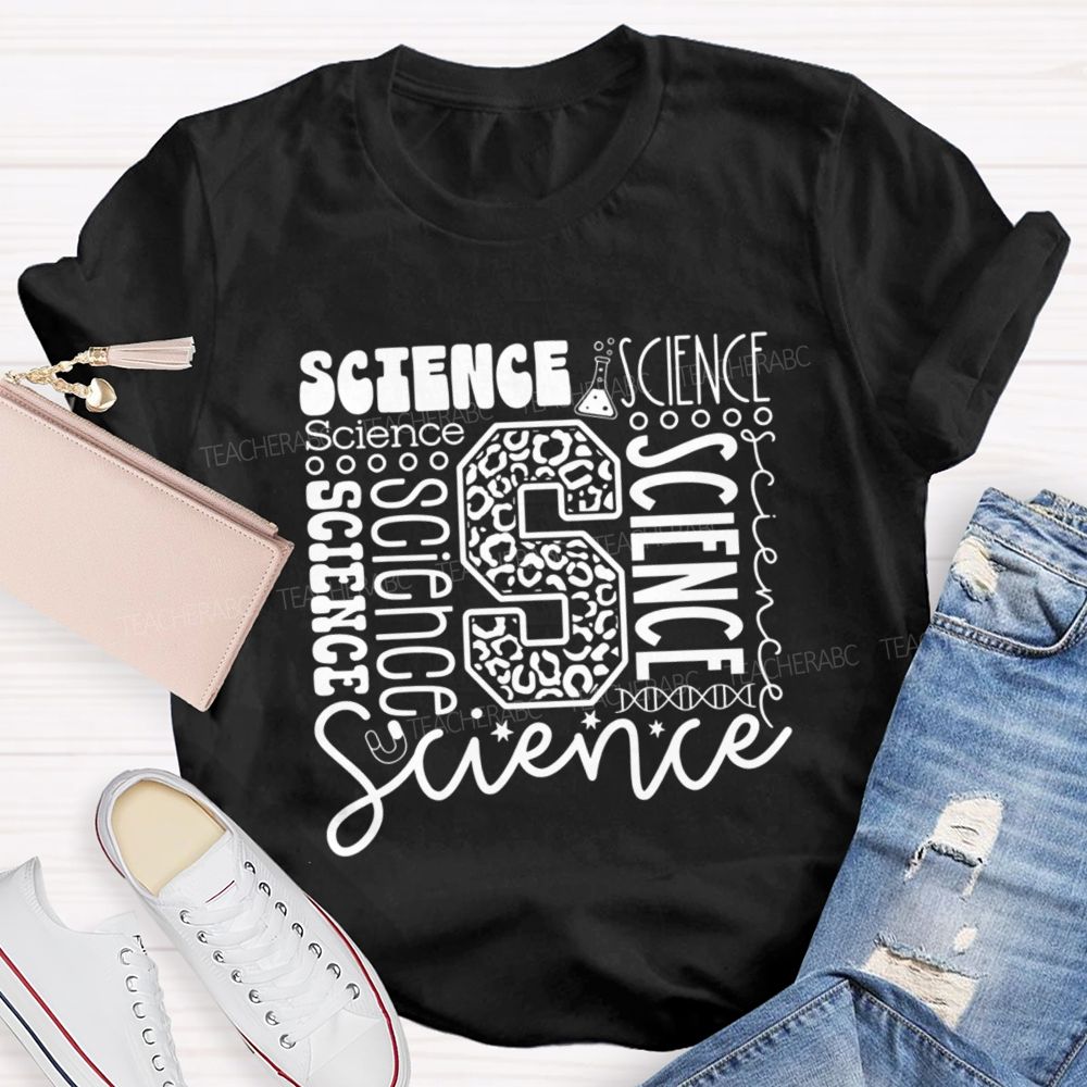 Science In Different Fonts Teacher T-Shirt
