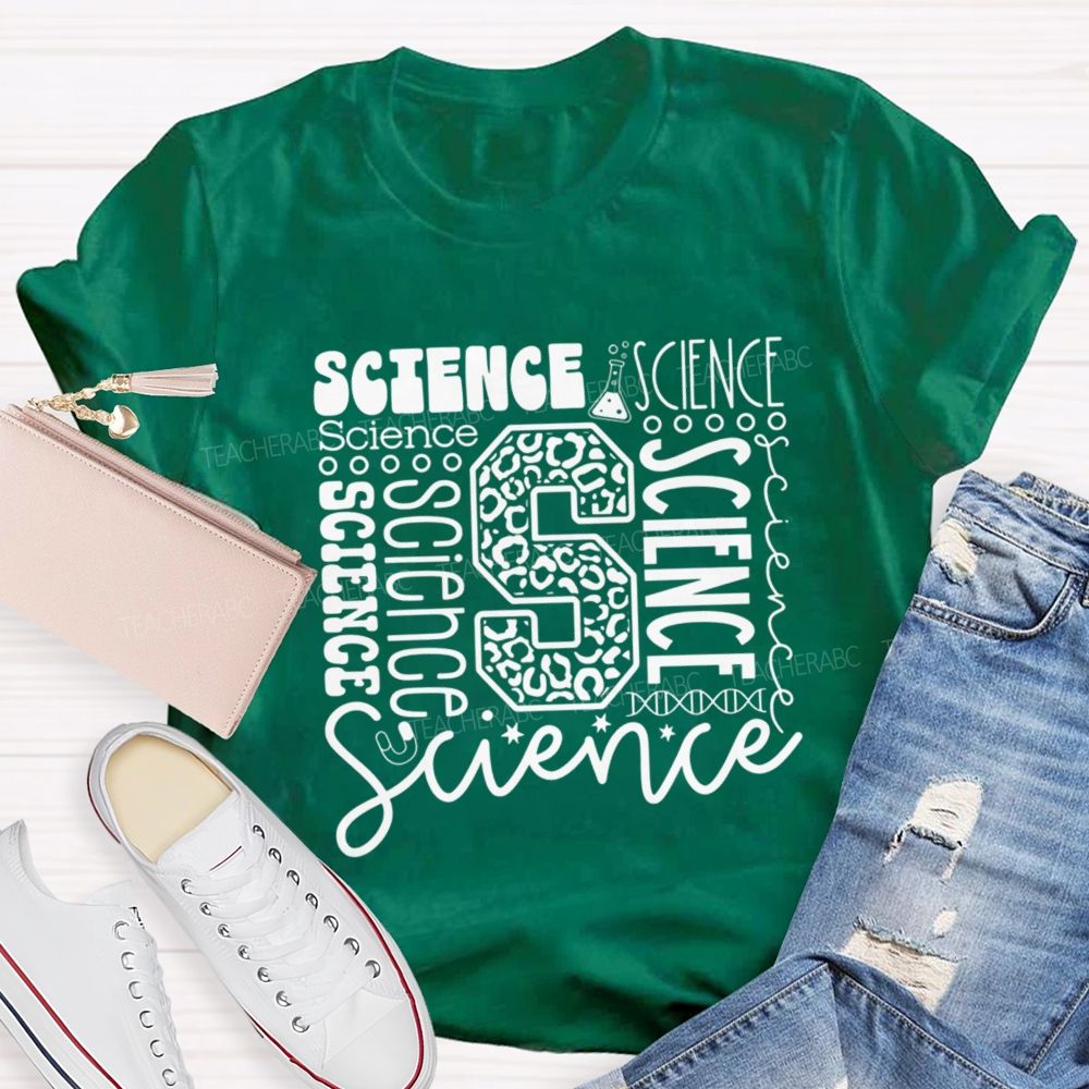 Science In Different Fonts Teacher T-Shirt