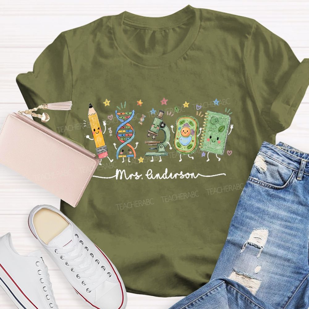 Personalized Name Scientific Equipment For Dance Teacher T-shirt