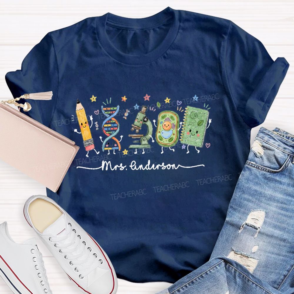 Personalized Name Scientific Equipment For Dance Teacher T-shirt
