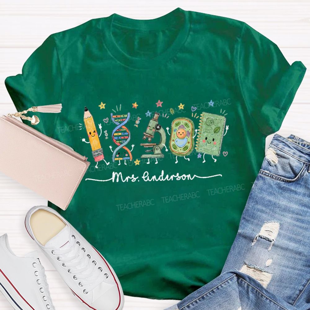 Personalized Name Scientific Equipment For Dance Teacher T-shirt