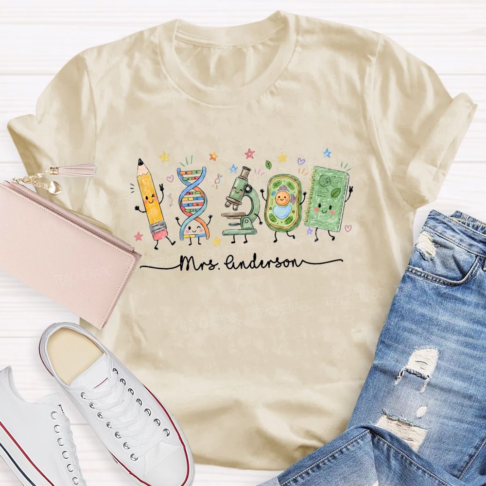 Personalized Name Scientific Equipment For Dance Teacher T-shirt