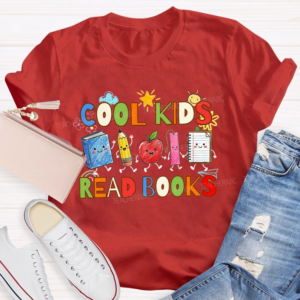 Cool Kids Read Books Loves Reading Together Teacher T-shirt