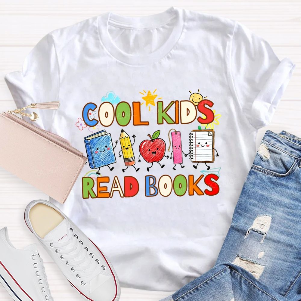 Cool Kids Read Books Loves Reading Together Teacher T-shirt