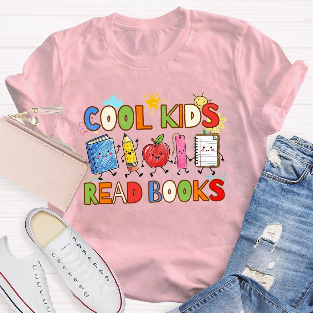 Cool Kids Read Books Loves Reading Together Teacher T-shirt