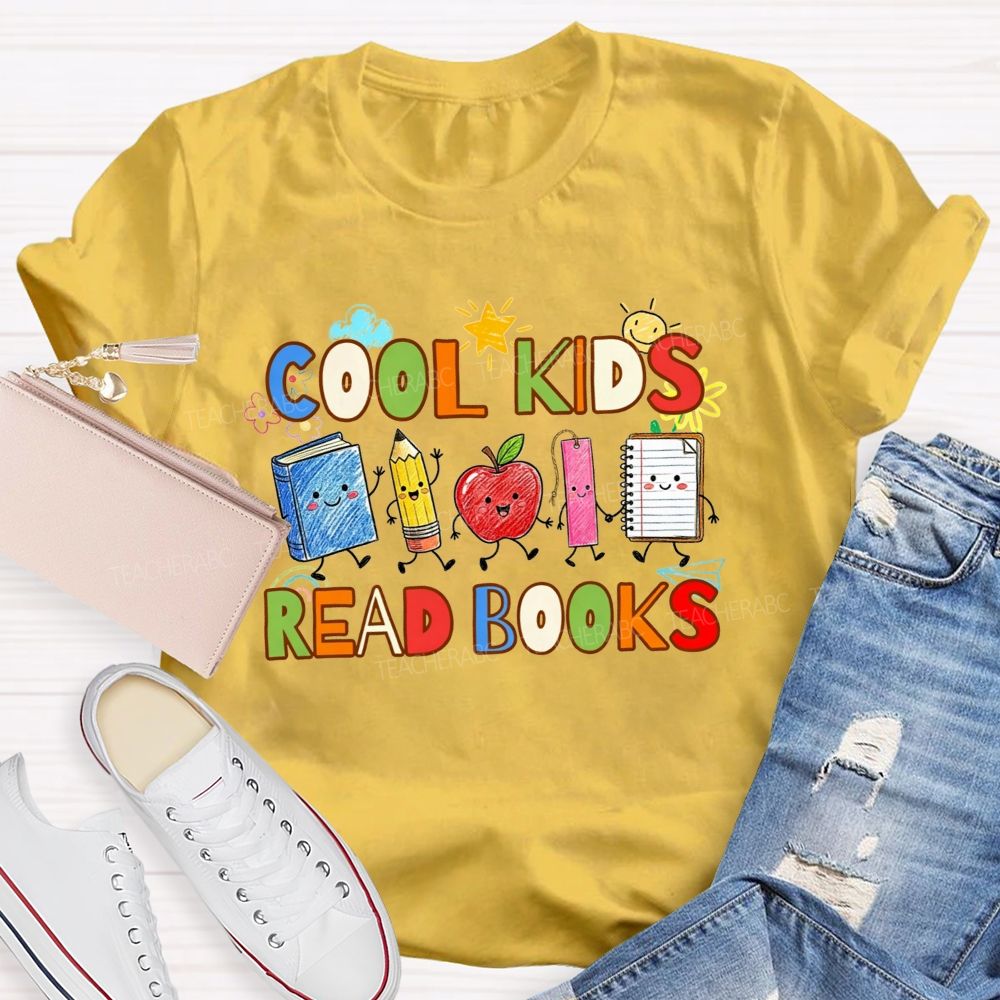 Cool Kids Read Books Loves Reading Together Teacher T-shirt