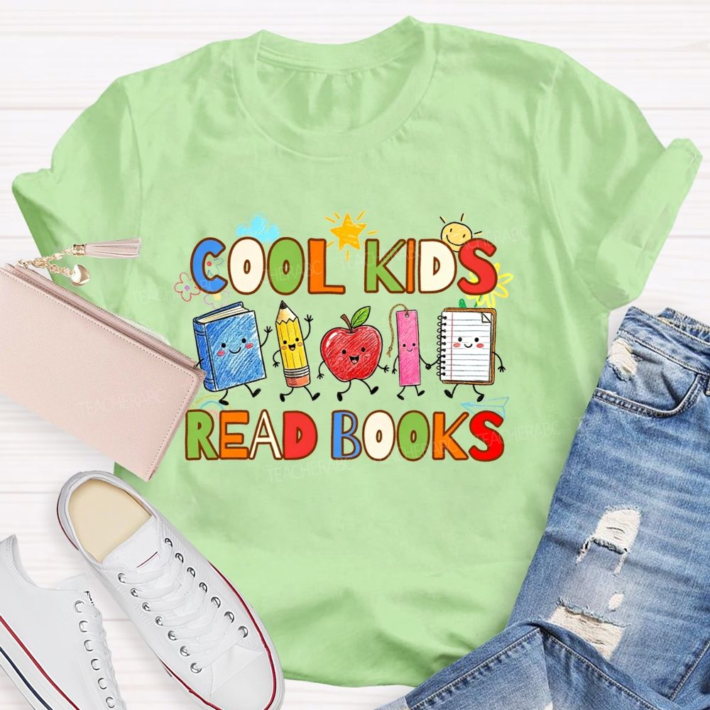 Cool Kids Read Books Loves Reading Together Teacher T-shirt