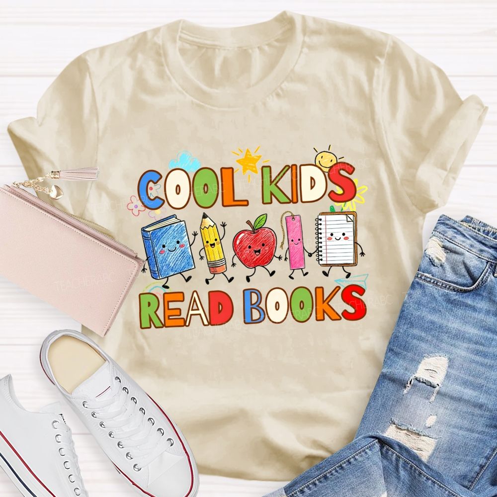 Cool Kids Read Books Loves Reading Together Teacher T-shirt