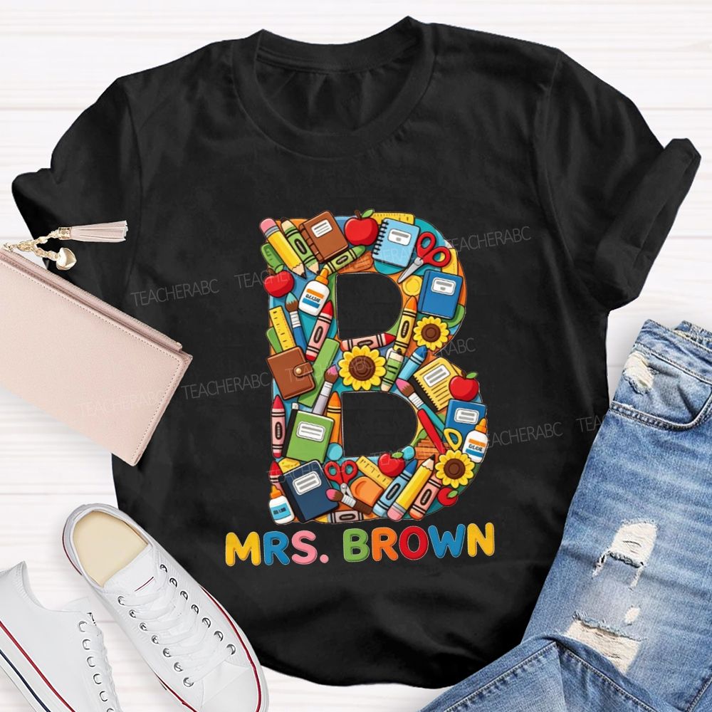 Personalized Name Teacher Love Read Teacher T-shirt