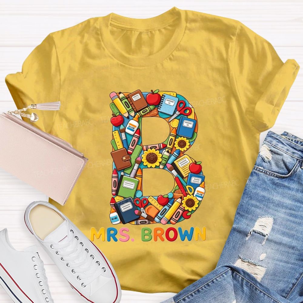 Personalized Name Teacher Love Read Teacher T-shirt