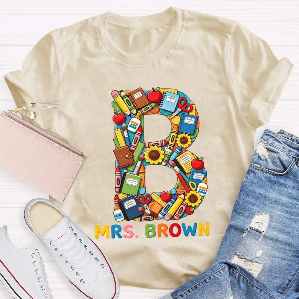 Personalized Name Teacher Love Read Teacher T-shirt