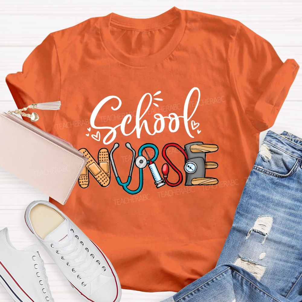 School Nurse Stethoscope Teacher T-Shirt