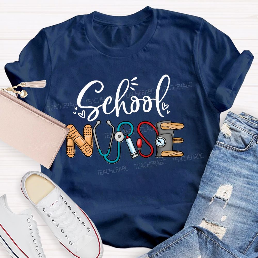 School Nurse Stethoscope Teacher T-Shirt