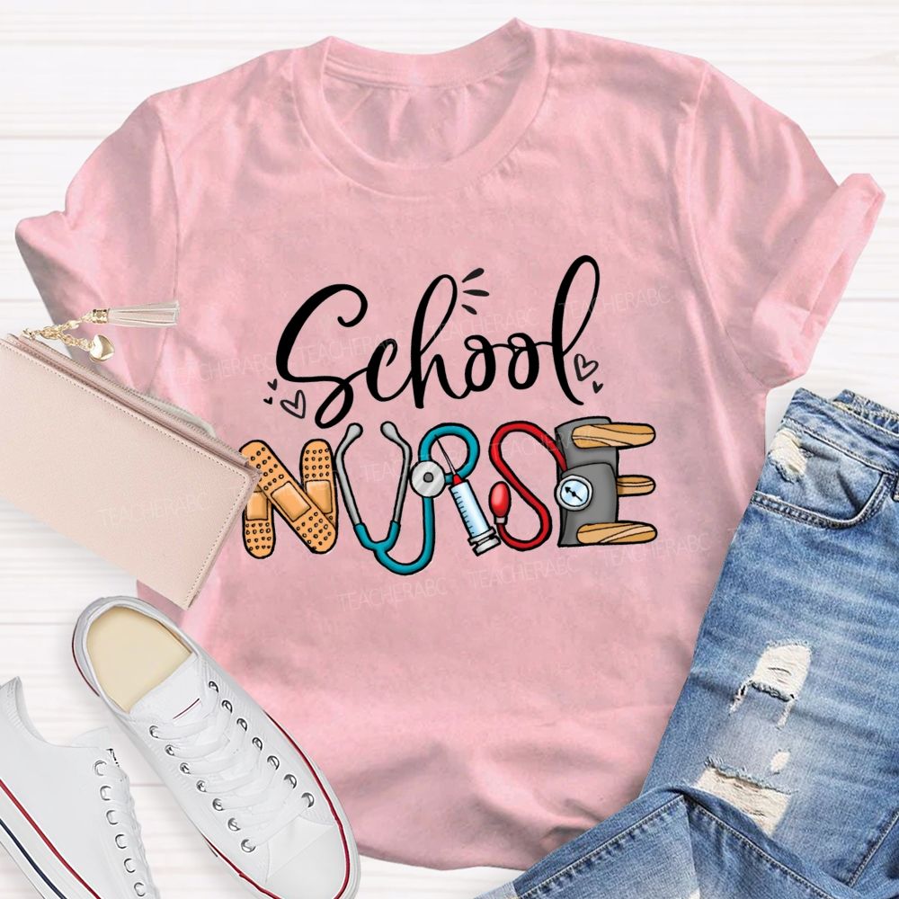 School Nurse Stethoscope Teacher T-Shirt