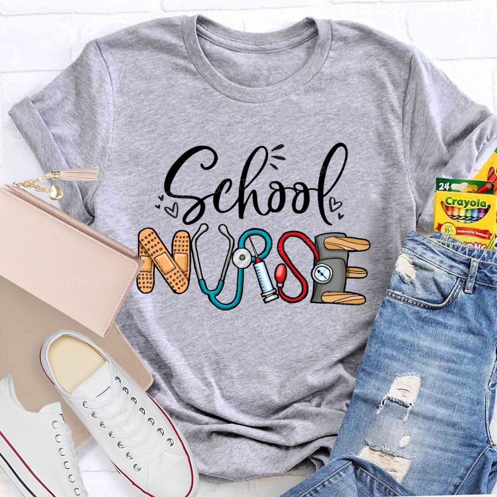 School Nurse Stethoscope Teacher T-Shirt