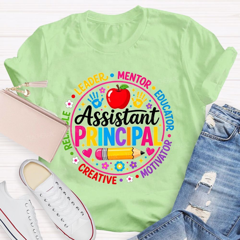 Assistant Principal Leader Mentor Educator Circle Teacher T-shirt