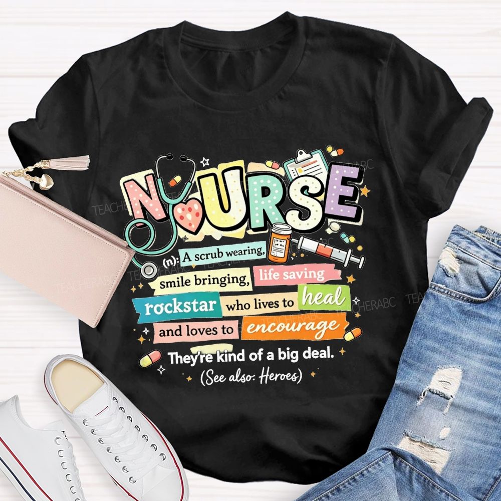 School Nurse Definition Healthcare Worker T-shirt