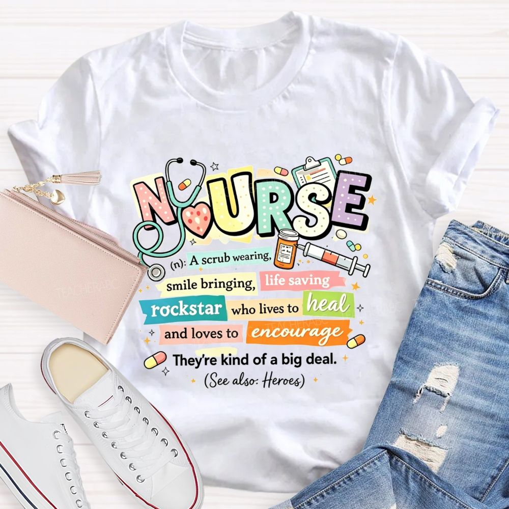 School Nurse Definition Healthcare Worker T-shirt