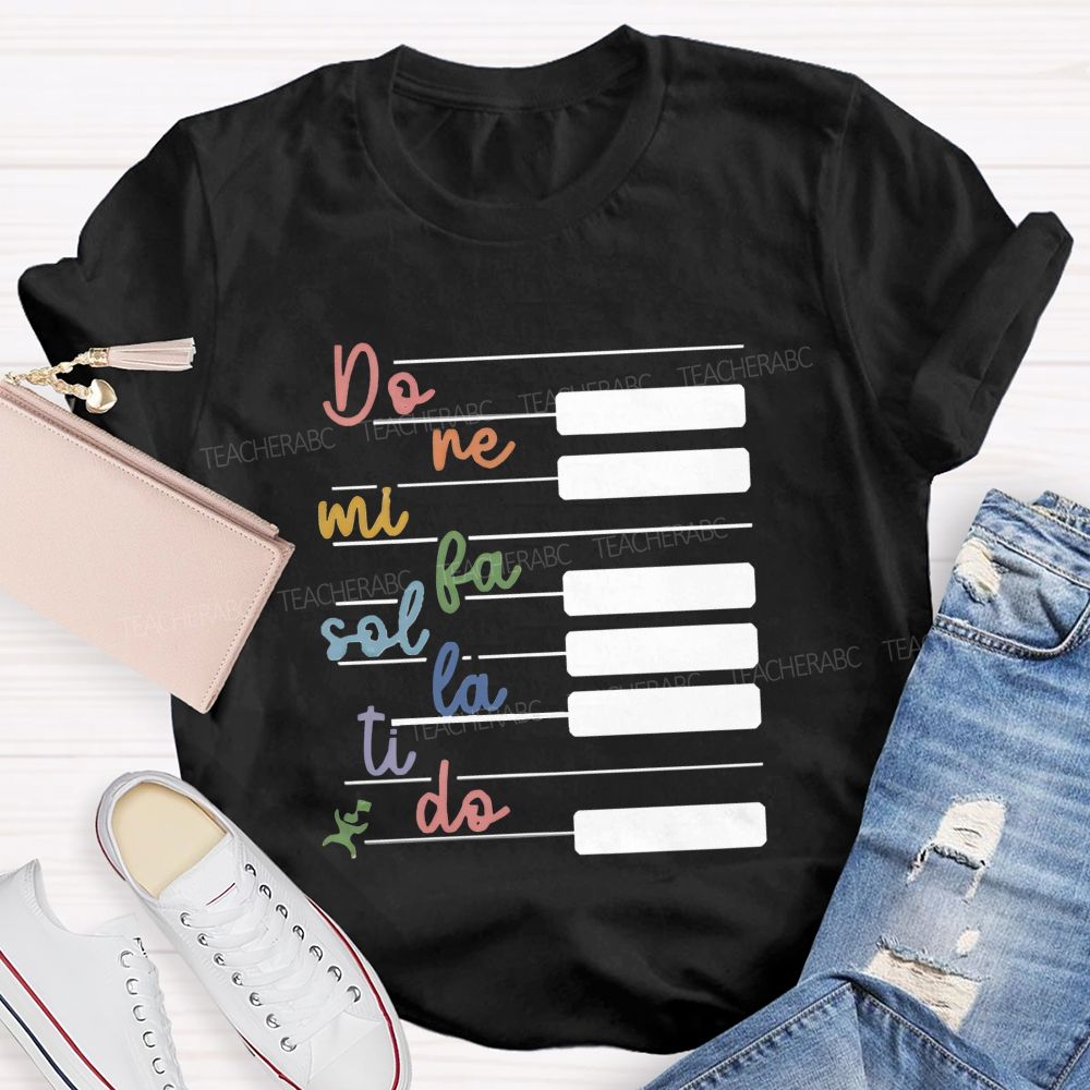 Do Re Mi Piano Keys Music Teacher T-Shirt