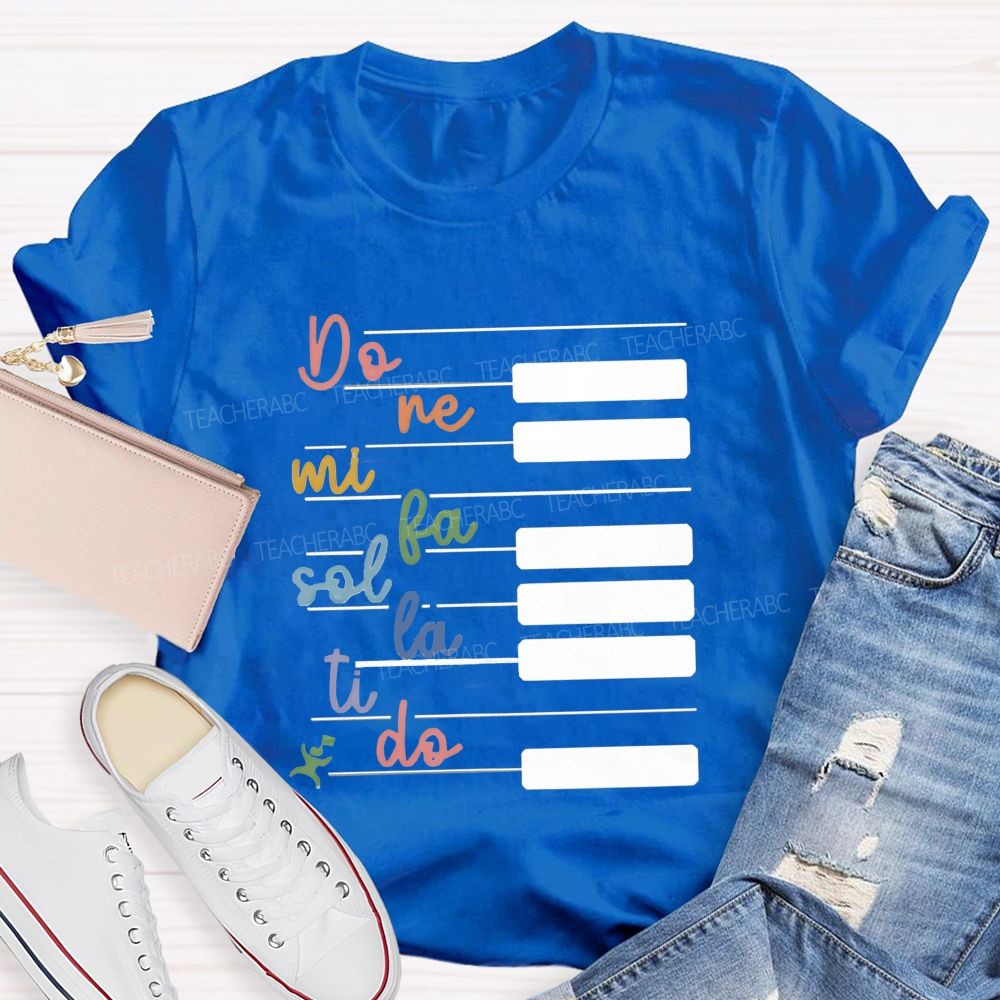 Do Re Mi Piano Keys Music Teacher T-Shirt