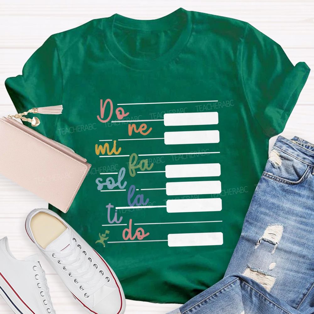 Do Re Mi Piano Keys Music Teacher T-Shirt
