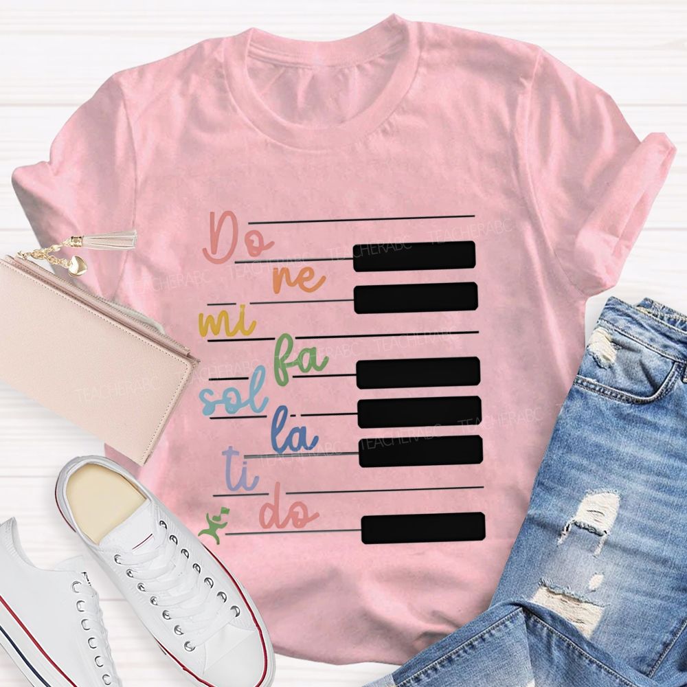 Do Re Mi Piano Keys Music Teacher T-Shirt