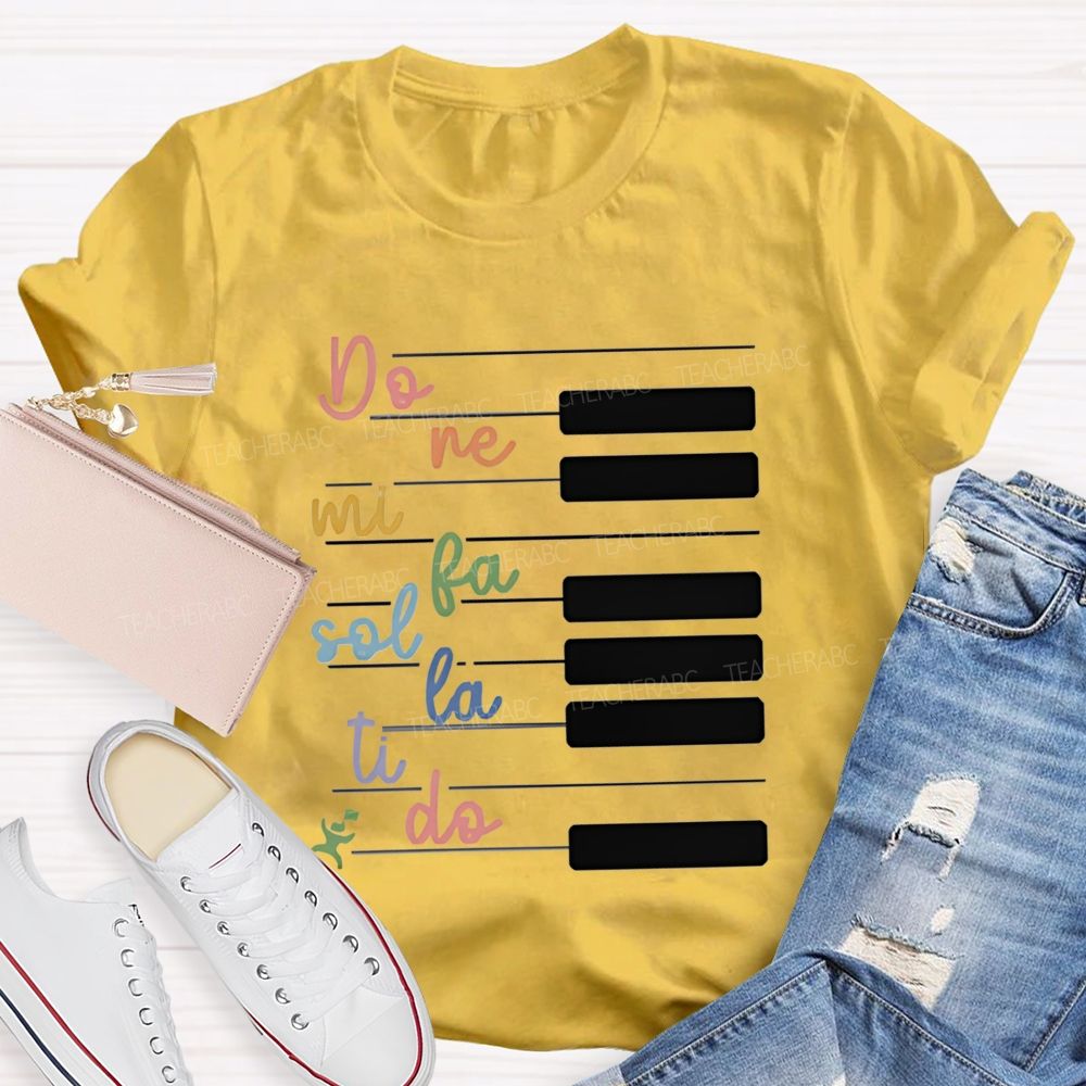 Do Re Mi Piano Keys Music Teacher T-Shirt