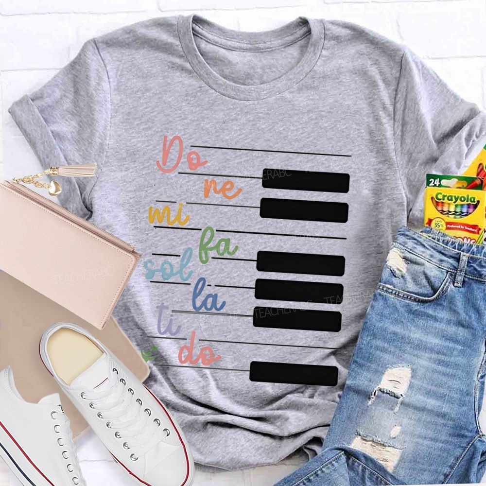 Do Re Mi Piano Keys Music Teacher T-Shirt