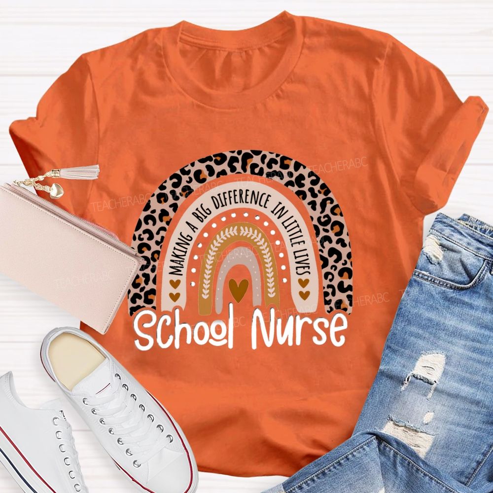 School Nurse Making A Big Difference In Littlelives Teacher T-Shirt
