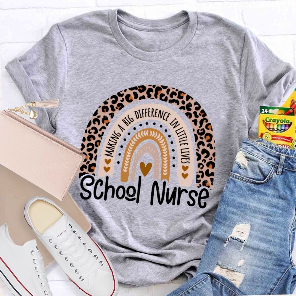 School Nurse Making A Big Difference In Littlelives Teacher T-Shirt