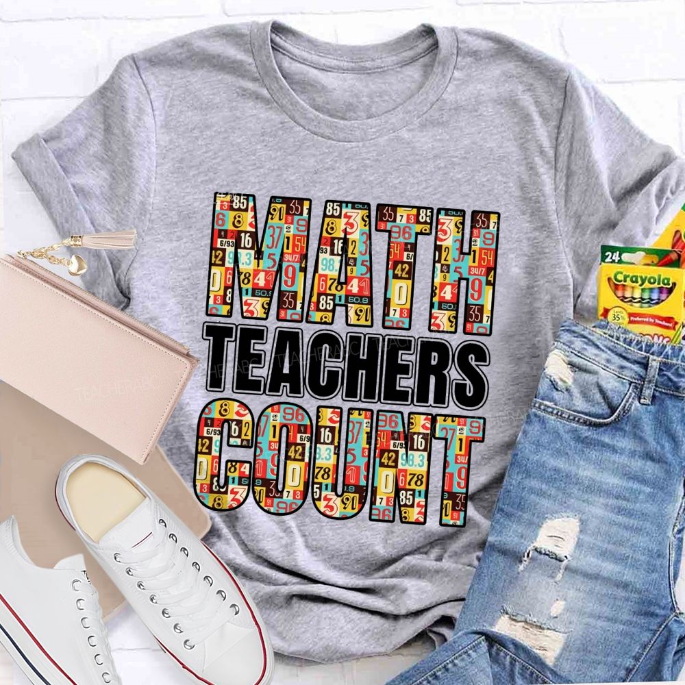 Math Teachers Count Number Pattern Math Teacher T-shirt