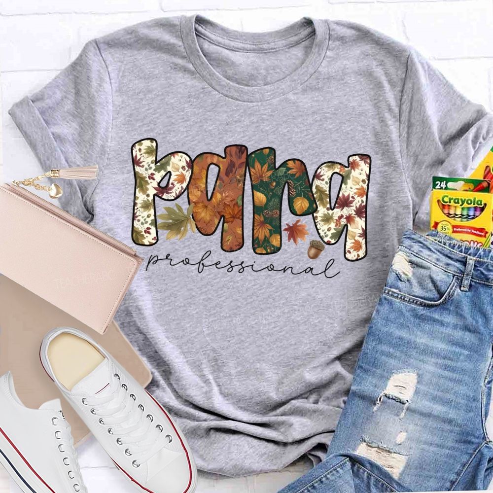 Fall Paraprofessional Leaf Acorn Paraprofessional Teacher T-shirt