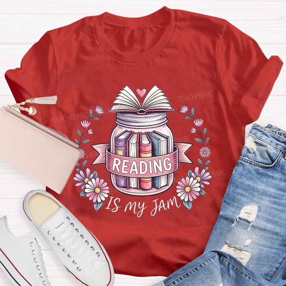 Books Inside My Jam Reading In My Heart T-shirt