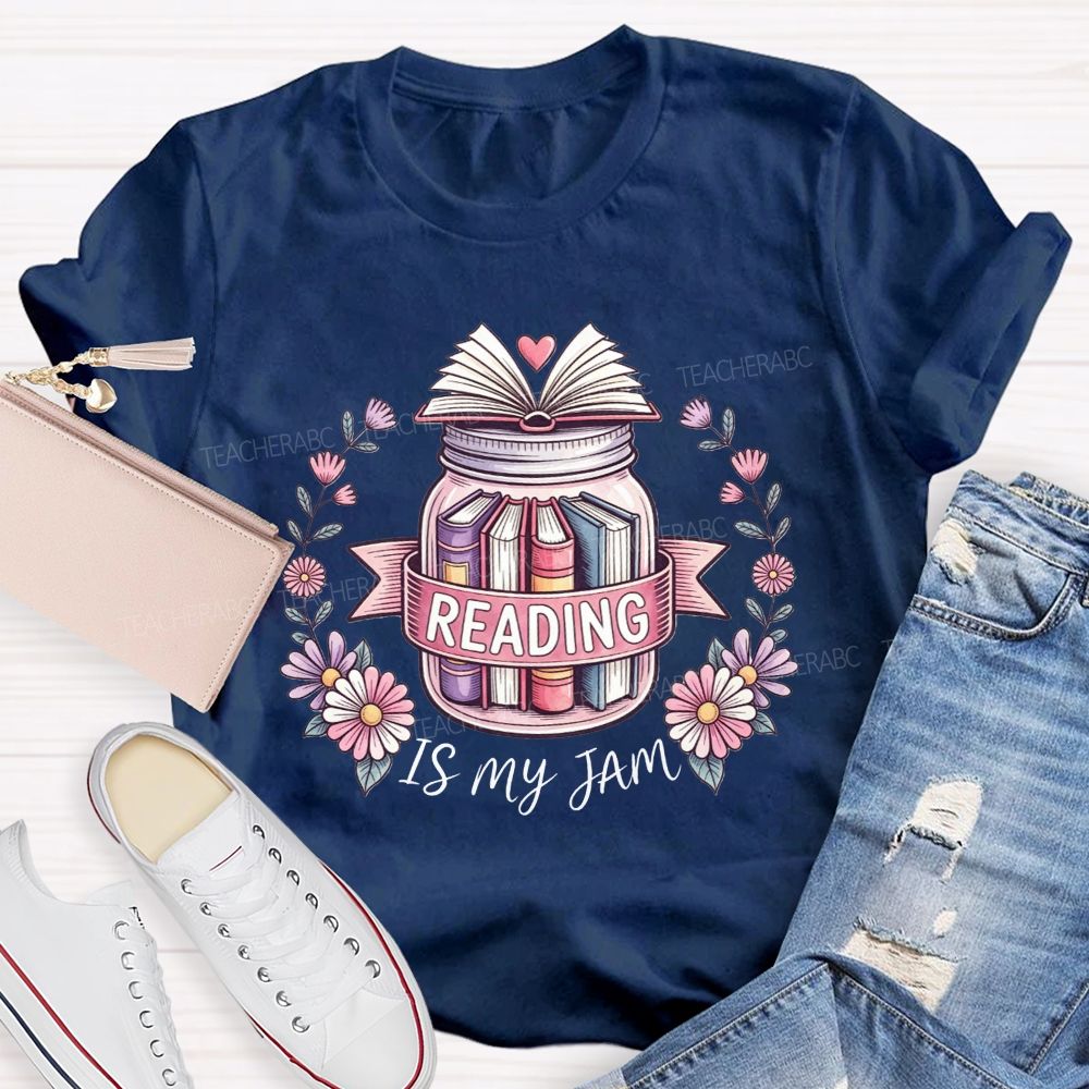Books Inside My Jam Reading In My Heart T-shirt
